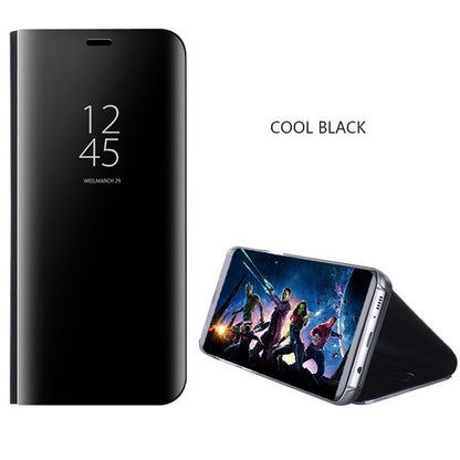 iPhone XR Clear View Standing Cover Schwarz