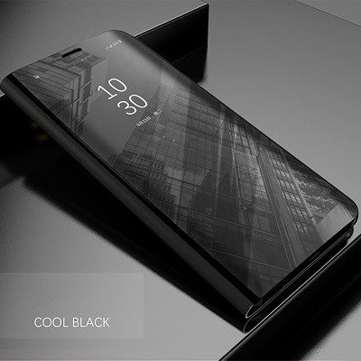 iPhone XR Clear View Standing Cover Schwarz