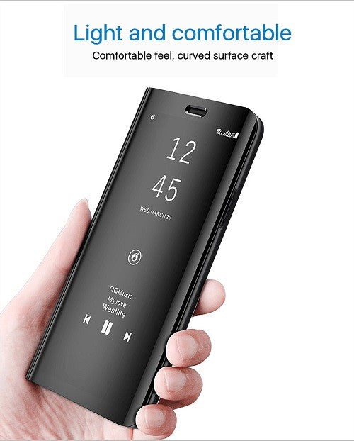 iPhone XR Clear View Standing Cover Schwarz
