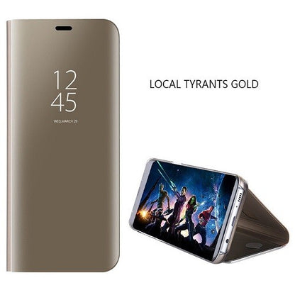 iPhone XS Clear View Standing Cover Gold