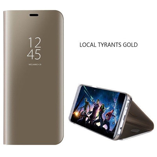 iPhone XS Max Clear View Standing Cover Gold