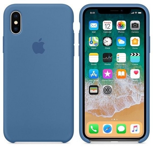 iPhone XS Max Silikon Case Denim Blau