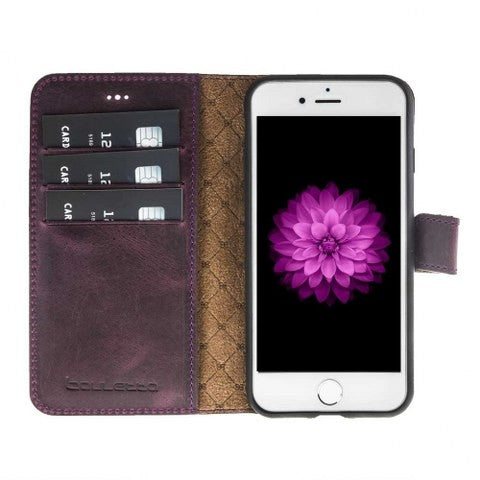 Bouletta Echt Leder Magic Wallet iPhone 7/8 Lila