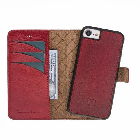Bouletta Echt Leder Magic Wallet iPhone 7/8 Weinrot