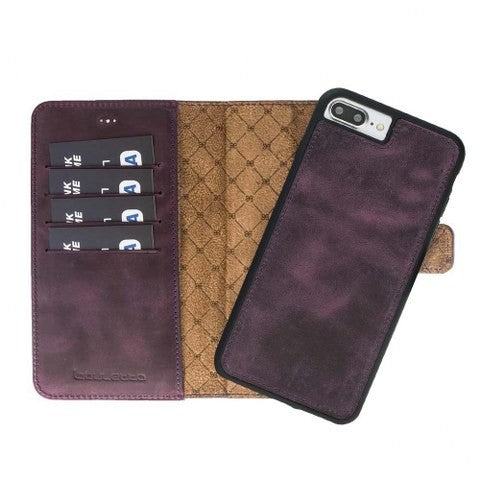 Bouletta Echt Leder Magic Wallet iPhone 7/8 Plus Lila