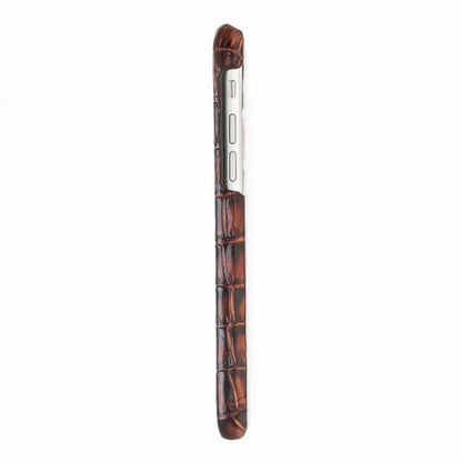 Bouletta Echt Leder Case iPhone 7/8 Ultimate Jacket Croco Braun