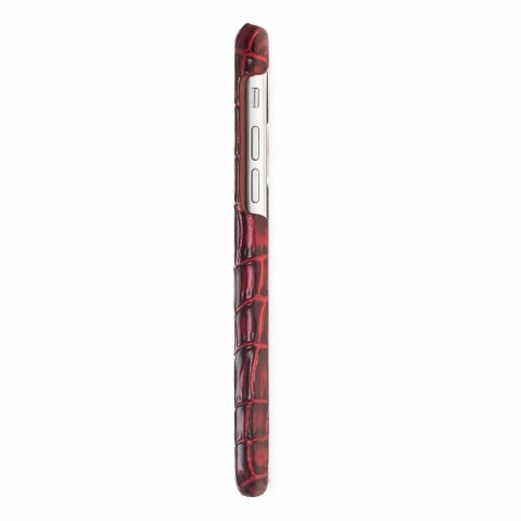 Bouletta Echt Leder Case iPhone 7/8 Ultimate Jacket Croco Rot