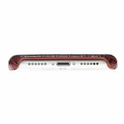 Bouletta Echt Leder Case iPhone 7/8 Ultimate Jacket Croco Rot