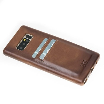 Samsung Note 8 Bouletta Echt Leder Ultra Cover CC Braun