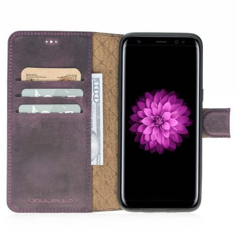 Samsung Galaxy S8 Bouletta Echt Leder Magic Wallet Lila