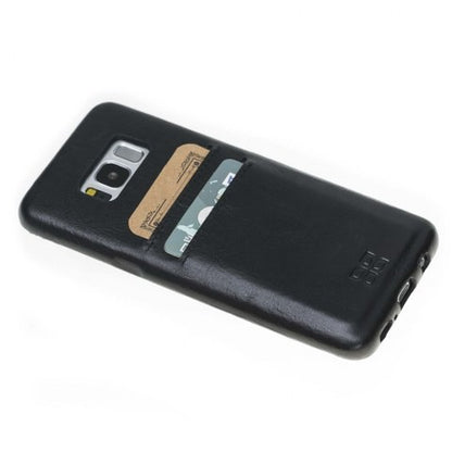 Samsung Galaxy 8 Bouletta Echt Leder Ultra Cover CC Schwarz
