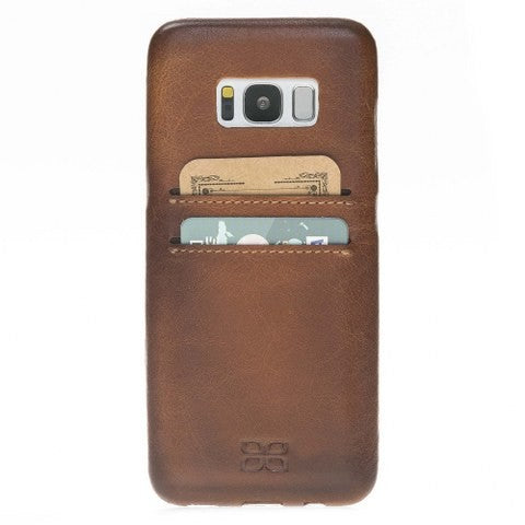 Samsung Galaxy S8 Bouletta Echt Leder Ultra Cover CC Braun