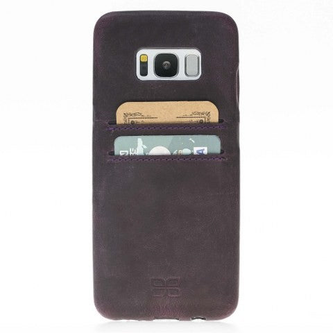 Samsung Galaxy S8 Bouletta Echt Leder Ultra Cover CC Lila
