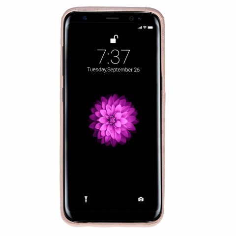 Samsung Galaxy S8 Bouletta Echt Leder Ultra Cover CC Nude
