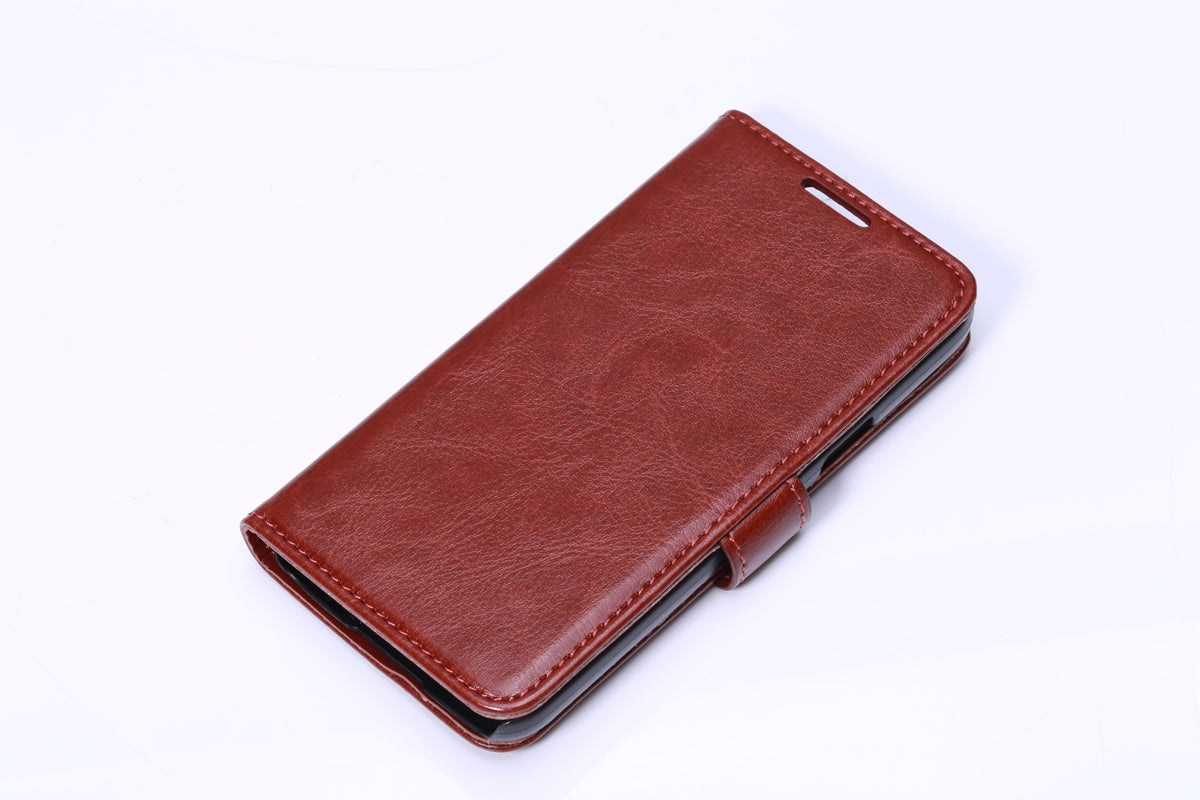 Leder Kreditkarte Etui Galaxy S5 Mini Braun