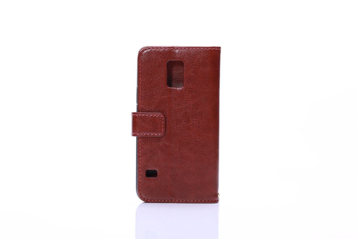Leder Kreditkarte Etui Galaxy S5 Mini Braun