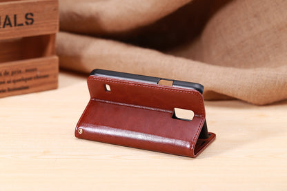 Leder Kreditkarte Etui Galaxy S5 Mini Braun
