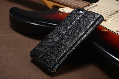 Schwarz Echt Leder Kreditkarte Etui iPhone 6 4,7