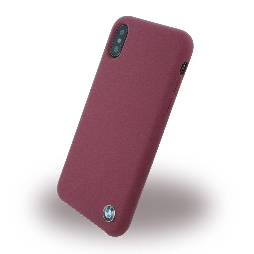 BMW - Signature - Apple iPhone X Burgundy Silikon Cover Case