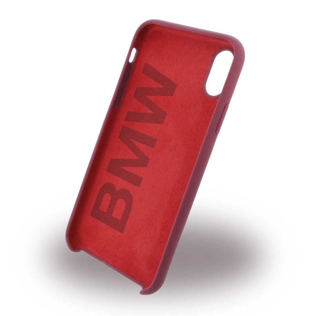 BMW - Signature - Apple iPhone X Burgundy Silikon Cover Case