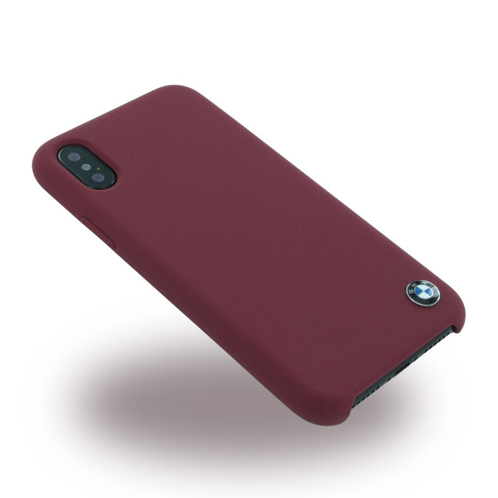 BMW - Signature - Apple iPhone X Burgundy Silikon Cover Case