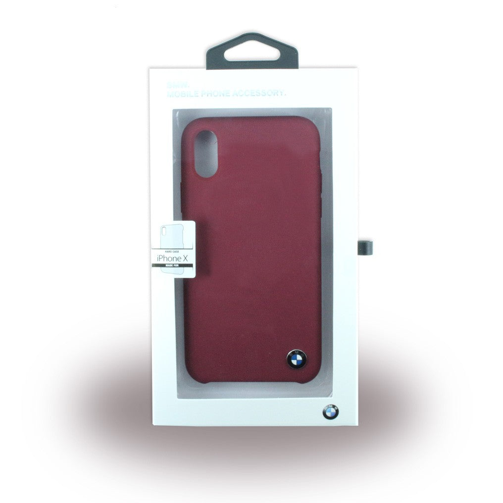 BMW - Signature - Apple iPhone X Burgundy Silikon Cover Case