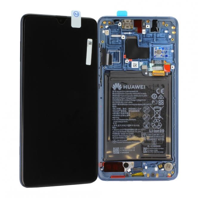 Huawei Mate 20 Einheit mit Displayrahmen inkl. Akku, Blau