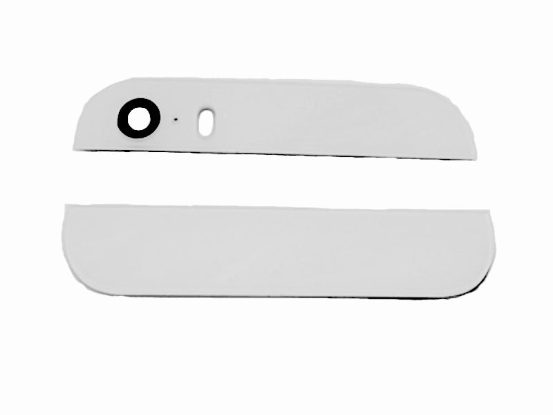 Kamera Back Rück Glas Oben Unten Abdeckung Weiss iPhone 5S SE