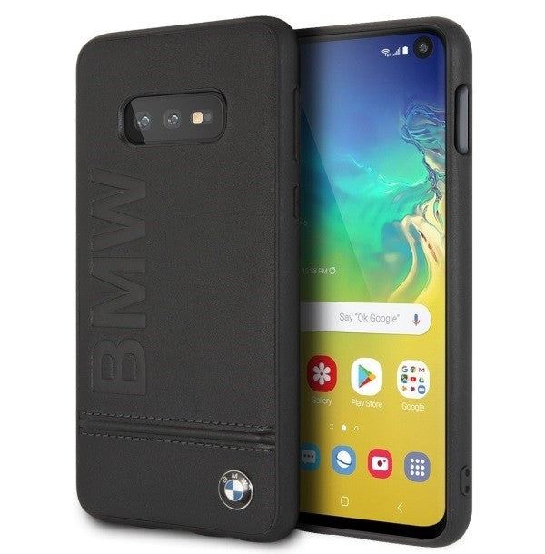 BMW - Logo Imprint - Samsung Galaxy S10 - Leder Hard Cover Case