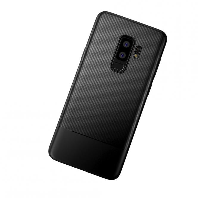 TPU Schutzhülle Carbon Design Schwarz für Samsung Galaxy S9