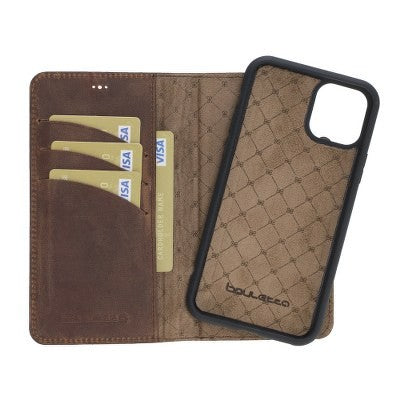 Bouletta Echt Leder Magic Wallet iPhone 11 Antik Braun