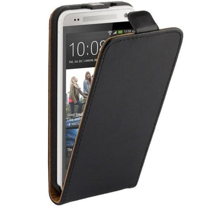 Schwarz Flip Leder HTC One Mini M4