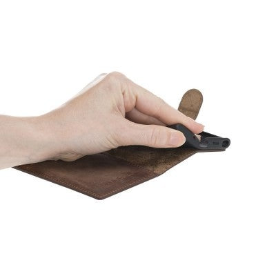 Bouletta Echt Leder Galaxy Note 10 Book Wallet Antik Braun