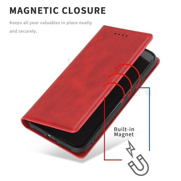 Magnetverschluss Kartenhalter Leder-Telefonkasten Für Apple