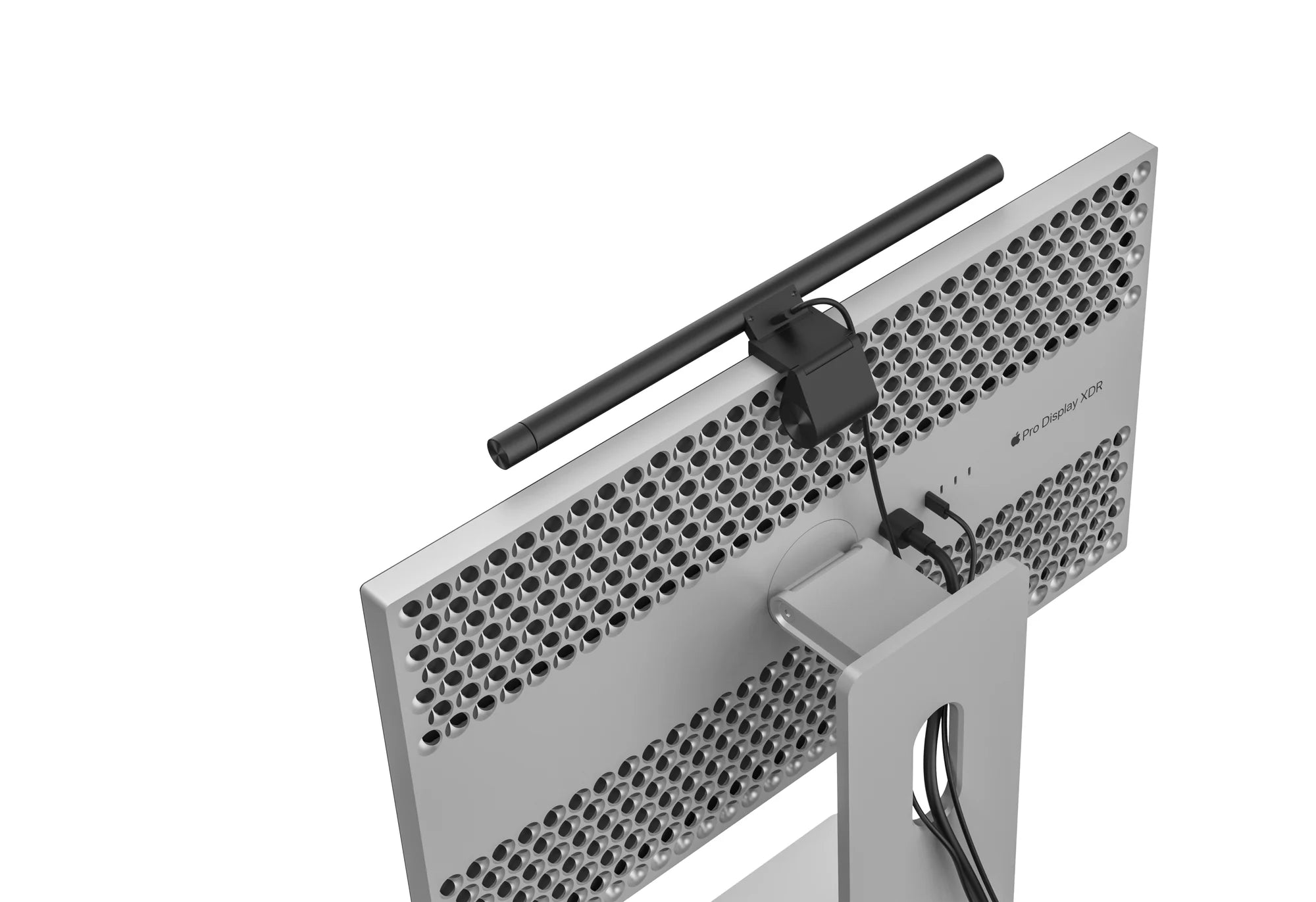 Blendfreie Monitorleuchte mit automatischer Helligkeitsanpassung, montiert auf einem Monitor, sorgt für eine gleichmäßige Ausleuchtung.