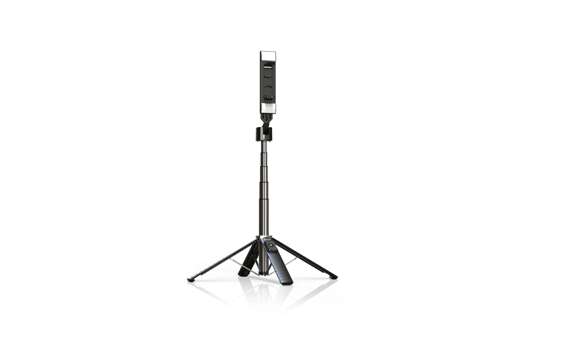 Rixus RXSF08 Aluminium Selfie Stick mit Doppel-LED-Licht und Bluetooth Fernbedienung – Schwarz