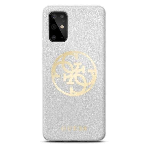 Guess Glitter Case Gradient Cover Hülle Silber für Samsung Galaxy S20 Ultra