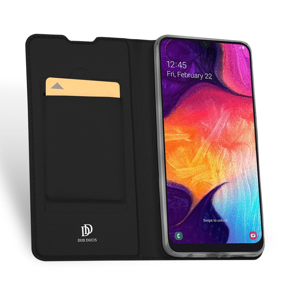 DUX DUCIS Bookcase schutzhülle Aufklappbare hülle für Samsung Galaxy A50 Schwarz
