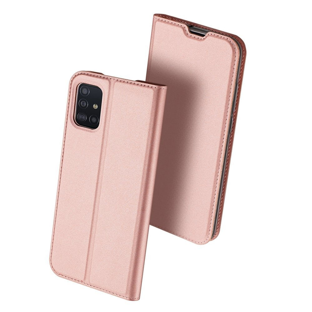 DUX DUCIS Bookcase schutzhülle Aufklappbare hülle für Samsung Galaxy A51 Rosa Gold