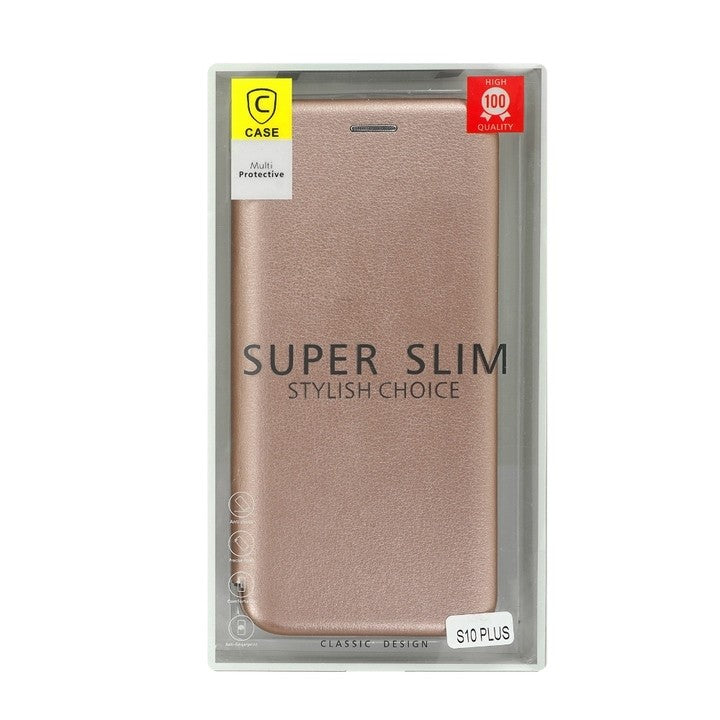 Samsung Galaxy S10 Plus Leder Hülle Etui Rosegold