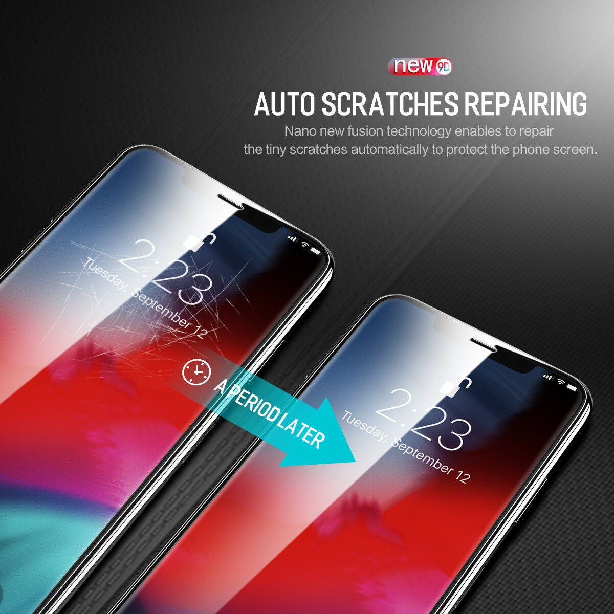 Rock - iPhone X, XS Hydrogel Full Screen Schutzfolie 0.18mm