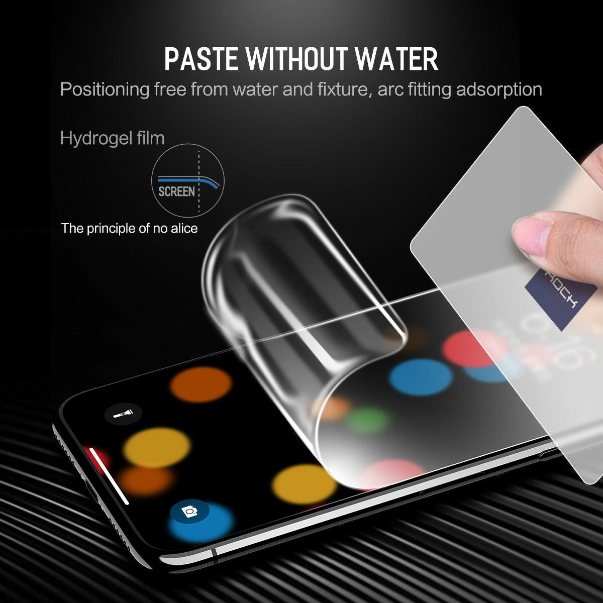 Rock - iPhone X, XS Hydrogel Full Screen Schutzfolie 0.18mm