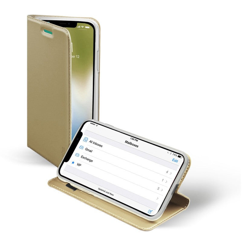 SBS BOOK CASE MIT STÄNDERFUNKTION FÜR IPHONE XS/X GOLD