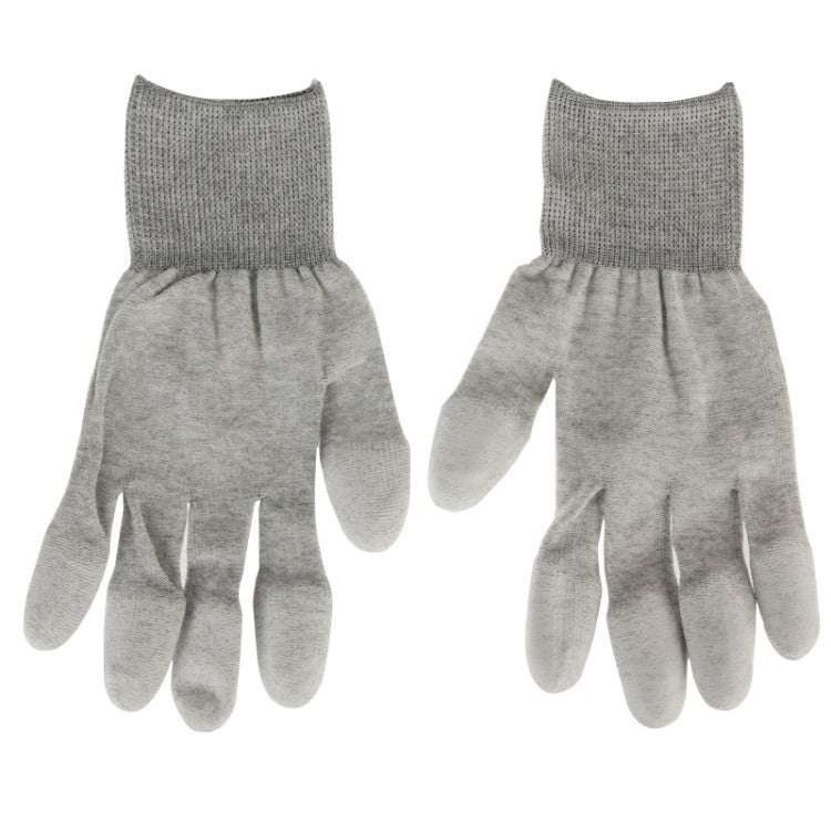 Anti statische Universalgröße PU Fingerhandschuhe (grau)