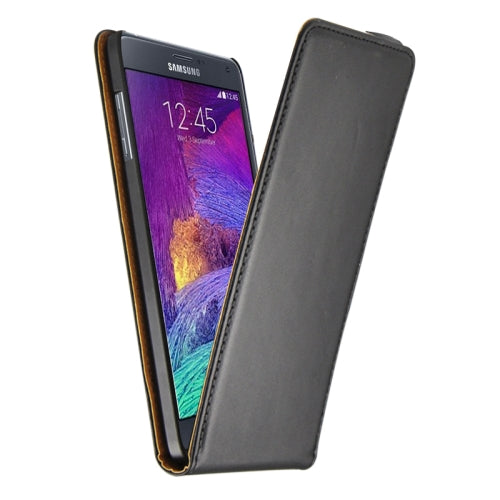 Schwarz Flip Leder Etui Tasche Note 4