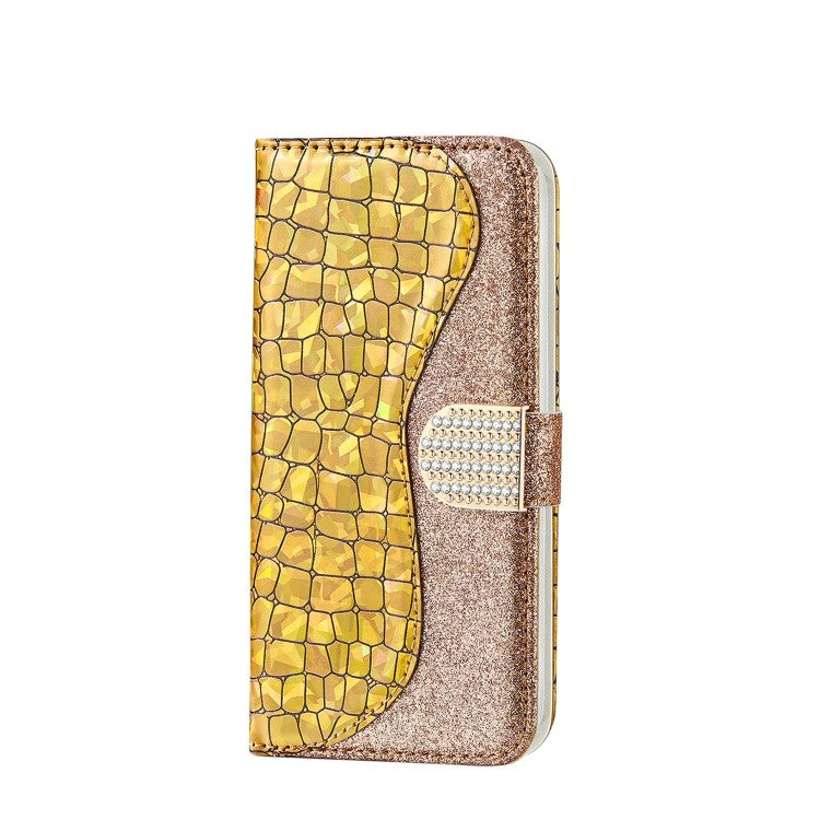Bling Glitzer Book Wallet ID Case Hülle für Samsung Galaxy  s20 Gold