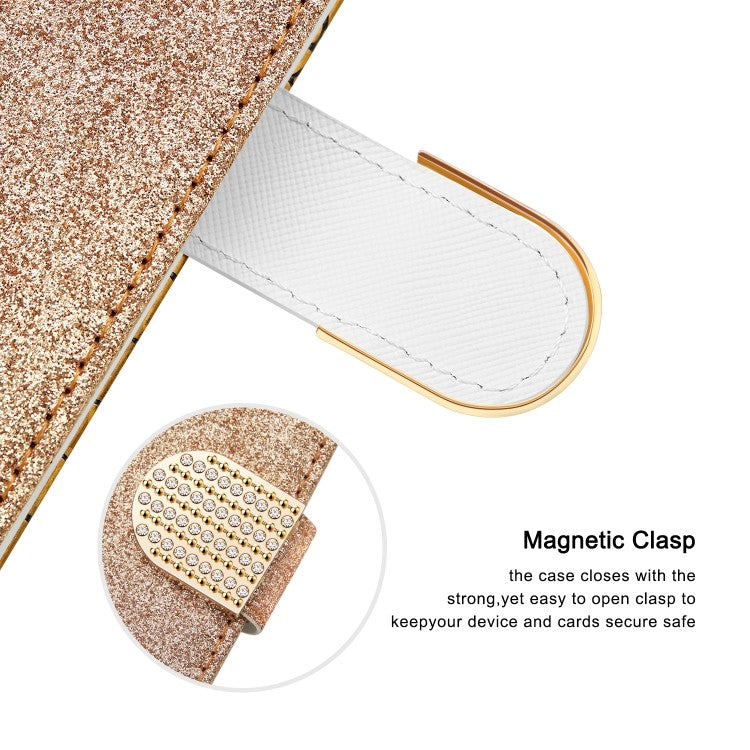 Bling Glitzer Book Wallet ID Case Hülle für Samsung Galaxy  s20 Gold