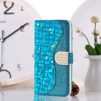 Bling Glitzer Book Wallet ID Case Hülle für Samsung Galaxy S20 Silber