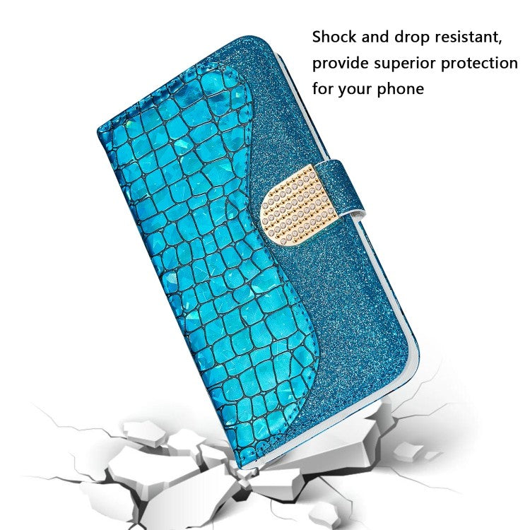 Bling Glitzer Book Wallet ID Case Hülle für Samsung Galaxy S20 Silber