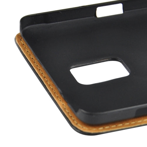 Schwarz Flip Leder Etui Tasche Note 4